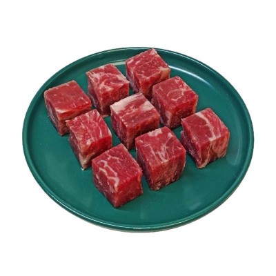 雪花牛肉粒 1斤纯牛肉合成调理肥牛非和牛安格斯牛肉国产自助烧烤图4