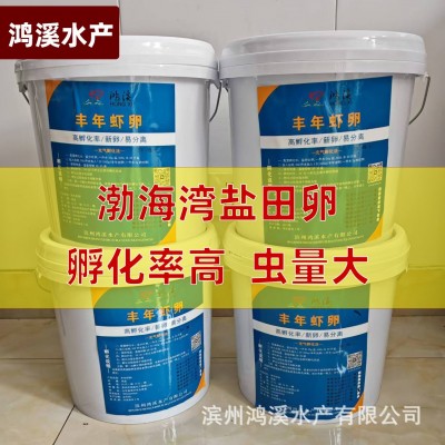 鸿溪桶装渤海湾盐田卵丰年虾卵罗氏沼虾苗石斑鱼苗鲈鱼苗开口饲料图2