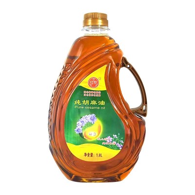 胡麻油1.8L 康保县红坝牌家庭用炒菜月子婴幼儿产妇用亚麻籽油批