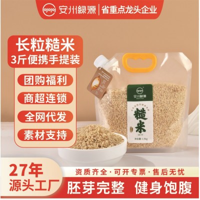 籼米丝苗米糙米3斤小袋1.5kg杂粮粗粮当季新米厂家批发代加工