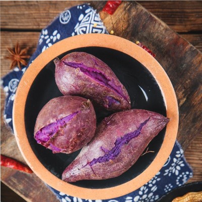 紫薯现挖当季新鲜当地农家沙地紫罗兰紫薯优选五谷杂粮批发图3