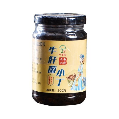 牛肝菌小丁彤菌堂下饭菜辣椒酱拌面酱云南特产油牛肝香菇酱拌饭酱
