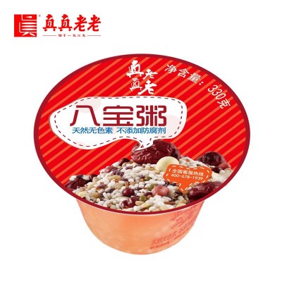 浙江真真老老粥黑米粥八宝粥南瓜粥小米粥银耳羹330g*30杯/箱速食图2