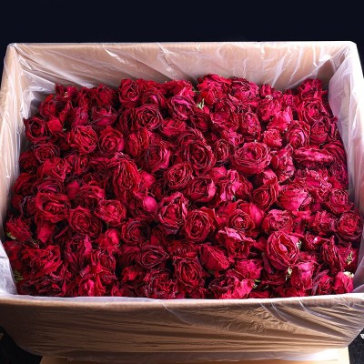 云南有机墨红玫瑰花茶大朵冻干无硫熏罐装整朵泡茶食用干玫瑰花茶图4