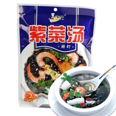 批发海之佳紫菜汤冲泡即食速食汤海鲜佐料调料小包装68克紫菜速食图3