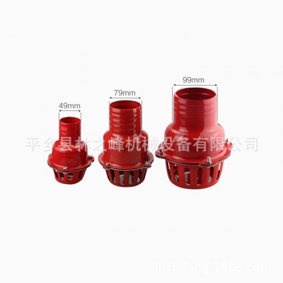 自吸水泵底阀止回阀单向清水过滤器1.5寸2寸 -12寸红底阀铁皮笼头图2