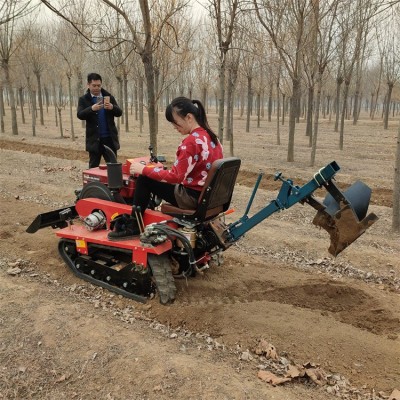 小型乘坐式履带微耕机 25马力柴油款土地旋耕机 农用多功能耕地机图5