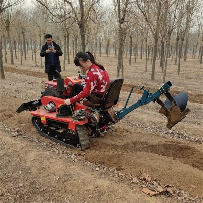 履带式链轨翻地机 家用小型农用微耕机 柴油自走式大马力耕地机图4