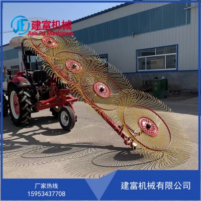 牵引式指盘搂草机 搂牧草苜蓿秸秆旋风耙 悬挂式搂草机搂草耙子图4