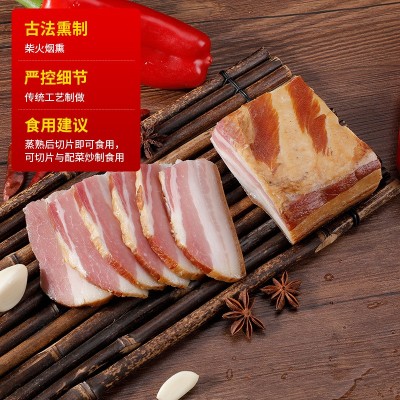 批发利禄湖北恩施高山柴火慢炕五花腊肉500g装免烧洗支持一件代发图5
