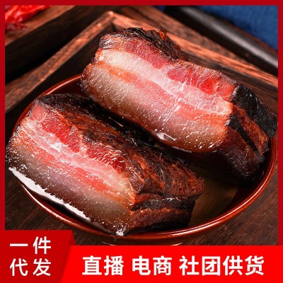 土猪柴火烟熏腊肉腊肠批发农家后腿五花腊肉500g贵州特产厂家直供图5