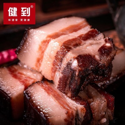 土猪柴火烟熏腊肉腊肠批发农家后腿五花腊肉500g贵州特产厂家直供图2