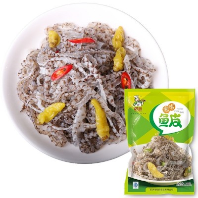 聪厨网红款泡椒鱼皮150g香辣开袋即食预制菜冷冻零食小吃商用批发