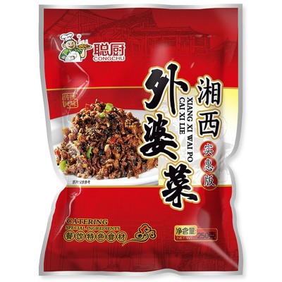 抖音同款聪厨湘西外婆菜250g袋装外卖预制菜半成品下饭菜商用食材图3
