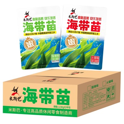 米斯巴海带苗藻类蔬食休闲零食海带素食开袋即食凉拌菜批发酸辣味图2