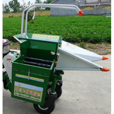 小型玉米收割机多功能农用家用手扶秸秆粉碎一体机新款包谷半自动图3
