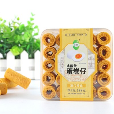 益树李拉丝奶酥指定材料传统小吃酥脆咸蛋黄蛋卷休闲零食饼干批发图2