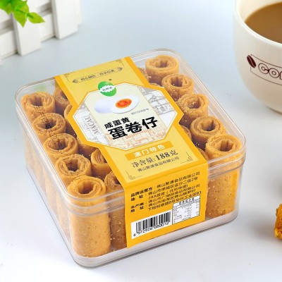 益树李拉丝奶酥指定材料传统小吃酥脆咸蛋黄蛋卷休闲零食饼干批发图4