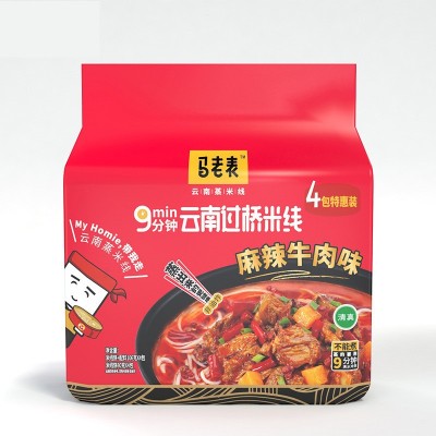 马老表云南过桥米线4袋综合装云南特产牛肉米线方便速食泡面图4