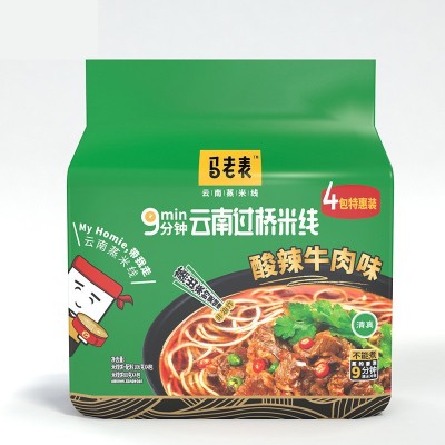 马老表云南过桥米线4袋综合装云南特产牛肉米线方便速食泡面图3