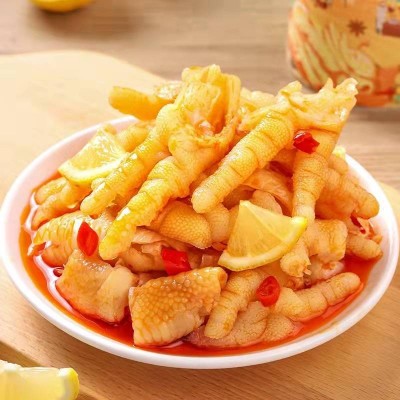 精武无骨鸡爪柠檬酸辣罐装脱骨去骨泡椒凤爪零食高蛋白鸡脚即食图4