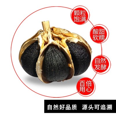 龙润生多瓣黑蒜200g罐装工厂源头现货批发代发山东特产网红黑大蒜图3