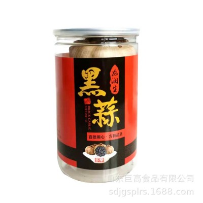 龙润生多瓣黑蒜200g罐装工厂源头现货批发代发山东特产网红黑大蒜