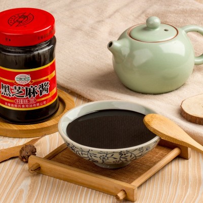 郎氏黑芝麻酱200g石磨酱火锅蘸料热干面拌面酱拌凉菜调味酱批发图3
