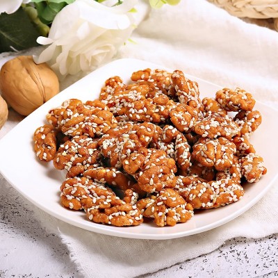 蜂蜜琥珀核桃仁批发熟500g袋装坚果酥脆代发香脆芝麻芝麻蜂蜜