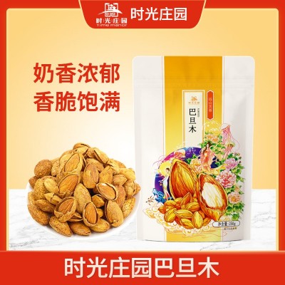 时光庄园纸皮巴旦木250gNP级手剥纸皮大杏扁桃仁零食坚果炒货网红