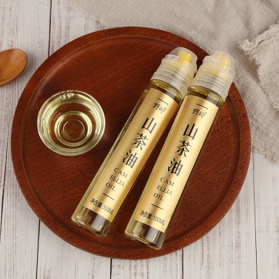 野岭冷榨山茶油100ml 低温物理压榨油茶籽油挤压瓶便携装一件代发