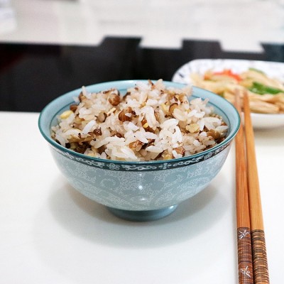 绿豆片豆浆原料杂粮片馅料饭料与米同厂家供应八宝粥料500g装扁粮